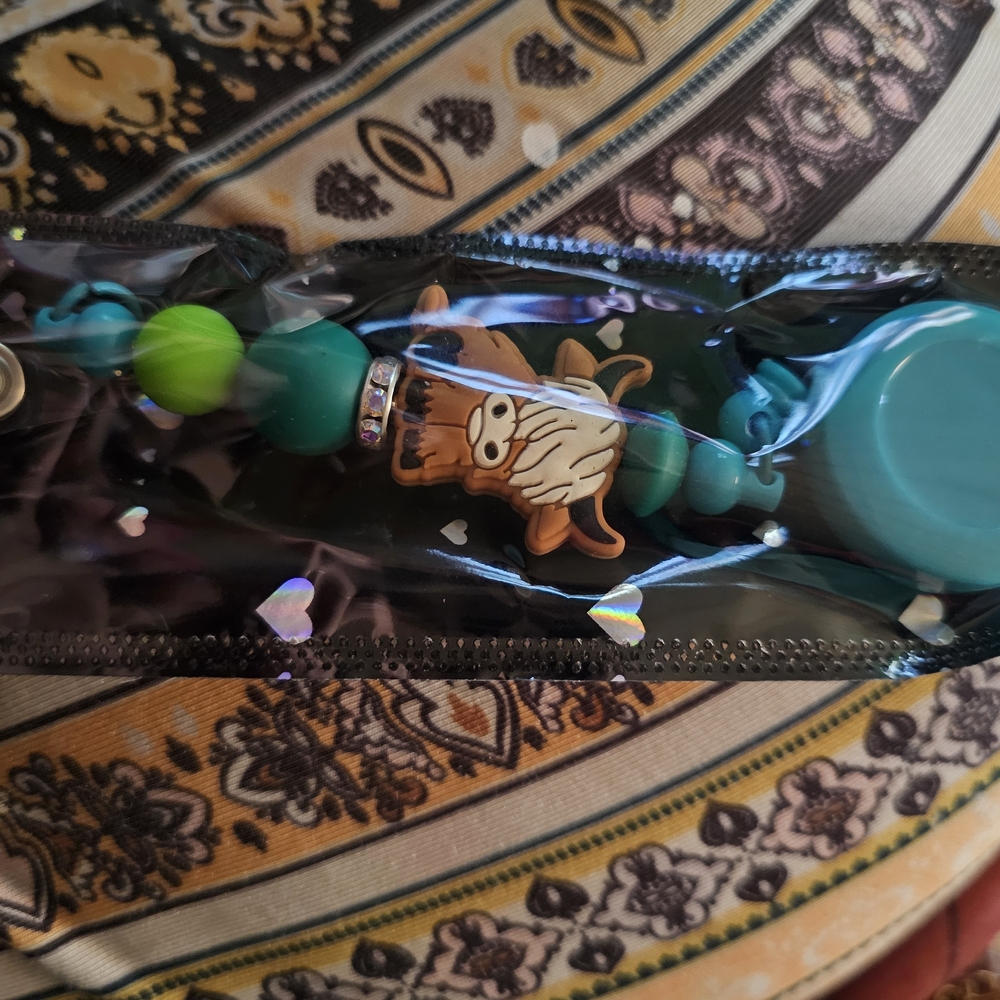 Colorful Beaded Key & Card Holder